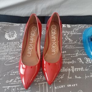 Red Calvin Klein shoes 6.5